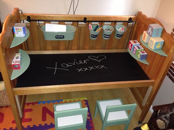 Quand le lit à barreau devient un bureau Montessori friendly